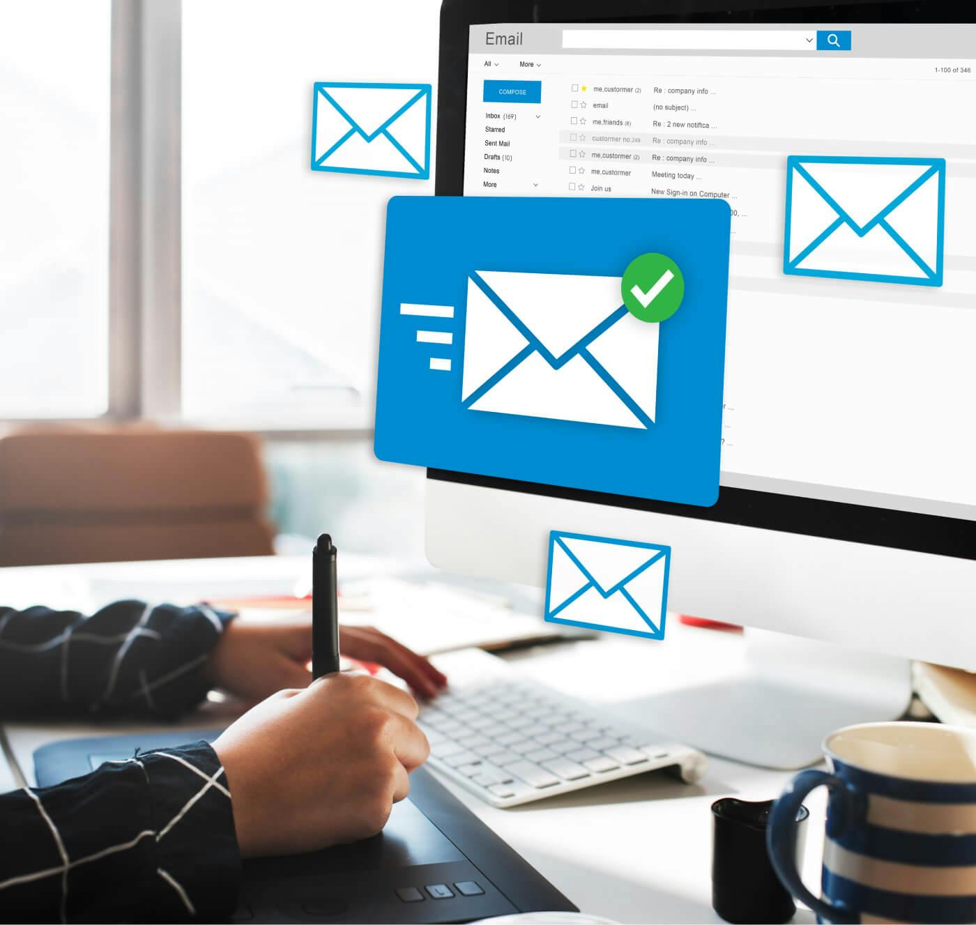 Image of sending multiple emails to candidates and employers