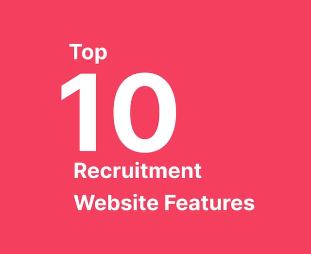 Image showing the top 10 recruitment website features